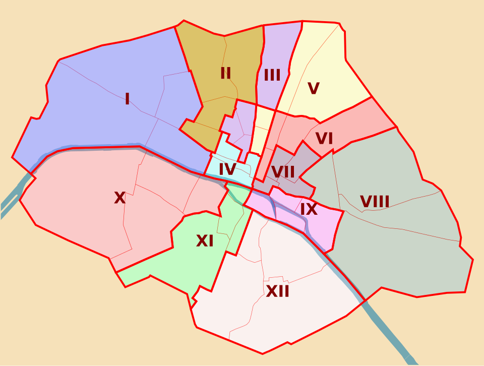 An official map of Paris before 1860